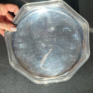Elegant Silver coated Octagonal Tray